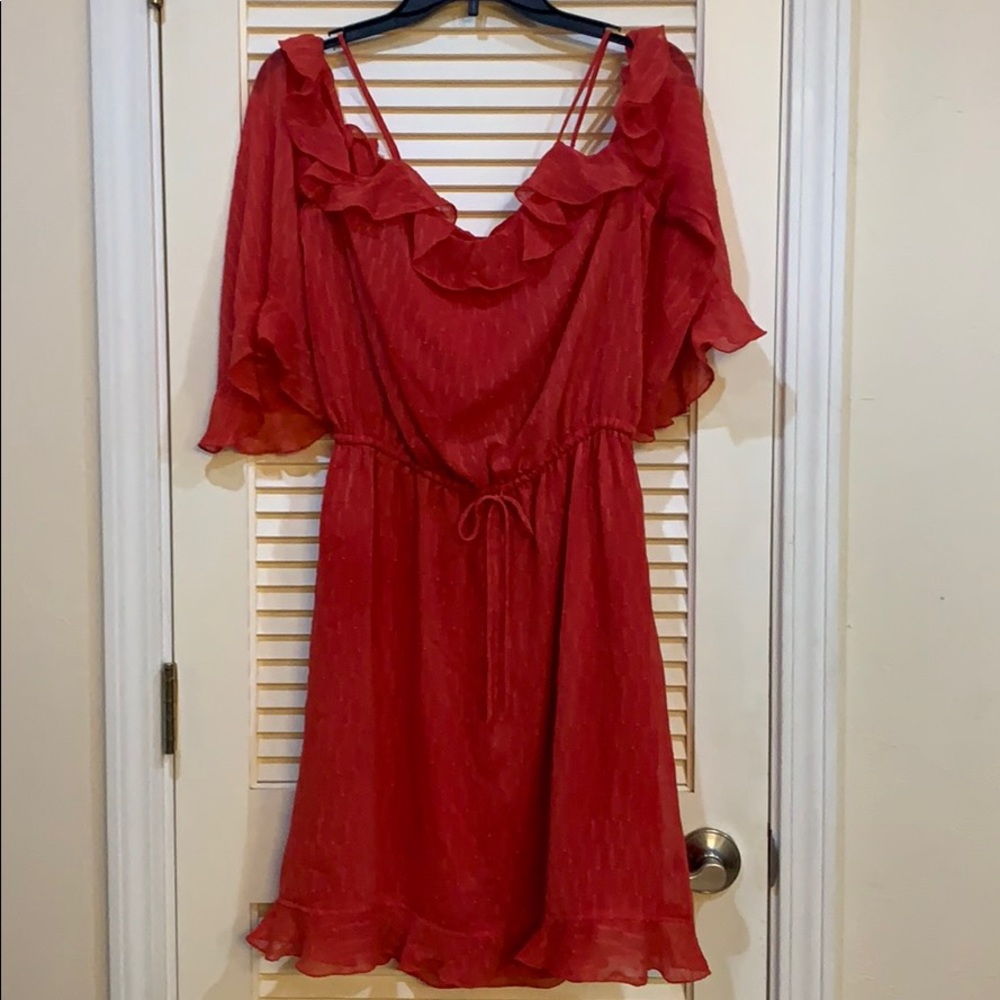 Chelsea and Violet off the shoulder dress
